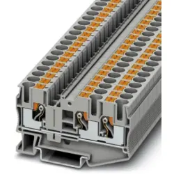 Through terminal block, push-in connection, 0.5-10 mm², 3 pole, 41 A, 8 kV, gray, 3211929