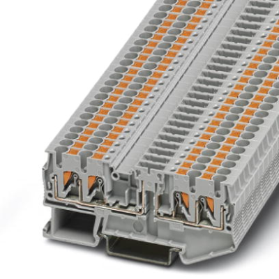 Disconnect terminal, push-in connection, 0.14-4.0 mm², 4 pole, 20 A, 6 kV, gray, 3270094 - 1