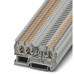 Disconnect terminal, push-in connection, 0.14-4.0 mm², 3 pole, 20 A, 6 kV, gray, 3270091