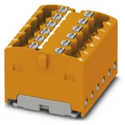 Distribution block, push-in connection, 0.14-2.5 mm², 12 pole, 17.5 A, 6 kV, orange, 3002793