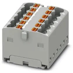 Distribution block, push-in connection, 0.14-2.5 mm², 12 pole, 17.5 A, 6 kV, gray, 3002799