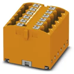 Distribution block, push-in connection, 0.14-4.0 mm², 12 pole, 24 A, 6 kV, orange, 3273304
