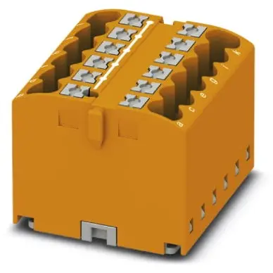 Distribution block, push-in connection, 0.14-4.0 mm², 12 pole, 24 A, 6 kV, orange, 3273304 - 1