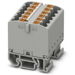 Distribution block, push-in connection, 0.14-4.0 mm², 12 pole, 24 A, 8 kV, gray, 3274122
