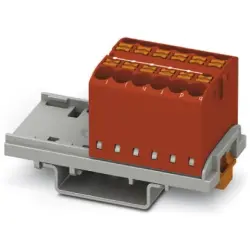 Distribution block, push-in connection, 0.14-4.0 mm², 12 pole, 24 A, 8 kV, red, 3273026