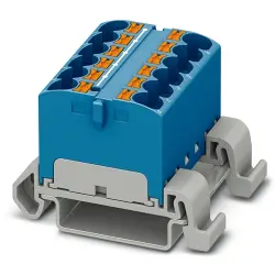 Distribution block, push-in connection, 0.2-6.0 mm², 12 pole, 32 A, 6 kV, blue, 3273682