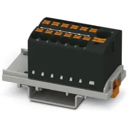 Distribution block, push-in connection, 0.14-4.0 mm², 13 pole, 24 A, 8 kV, black, 3273102