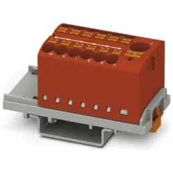 Distribution block, push-in connection, 0.14-4.0 mm², 13 pole, 24 A, 8 kV, red, 3273092
