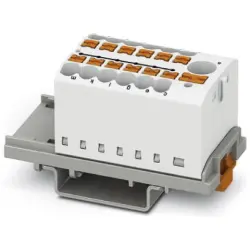 Distribution block, push-in connection, 0.14-4.0 mm², 13 pole, 24 A, 8 kV, white, 3273100