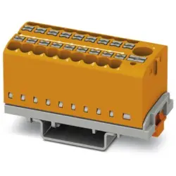 Distribution block, push-in connection, 0.14-4.0 mm², 19 pole, 24 A, 8 kV, orange, 3273128