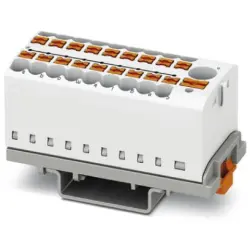 Distribution block, push-in connection, 0.14-4.0 mm², 19 pole, 24 A, 8 kV, white, 3273122