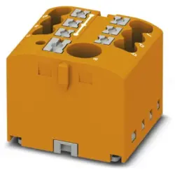 Distribution block, push-in connection, 0.14-4.0 mm², 7 pole, 24 A, 6 kV, orange, 3273348