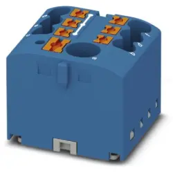 Distribution block, push-in connection, 0.14-4.0 mm², 7 pole, 24 A, 6 kV, blue, 3273462