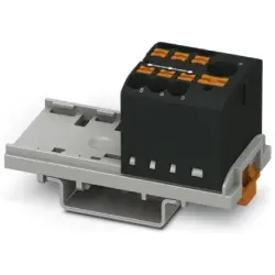Distribution block, push-in connection, 0.14-4.0 mm², 7 pole, 24 A, 8 kV, black, 3273080