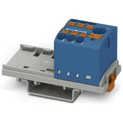 Distribution block, push-in connection, 0.14-4.0 mm², 7 pole, 24 A, 8 kV, blue, 3273068