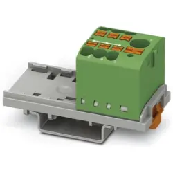 Distribution block, push-in connection, 0.14-4.0 mm², 7 pole, 24 A, 8 kV, green, 3273074
