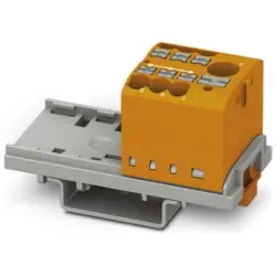 Distribution block, push-in connection, 0.14-4.0 mm², 7 pole, 24 A, 8 kV, orange, 3273084