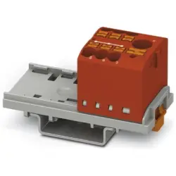 Distribution block, push-in connection, 0.14-4.0 mm², 7 pole, 24 A, 8 kV, red, 3273070