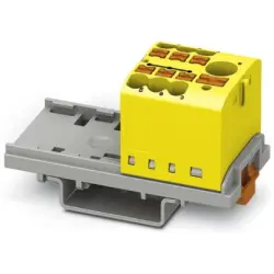 Distribution block, push-in connection, 0.14-4.0 mm², 7 pole, 24 A, 8 kV, yellow, 3273072