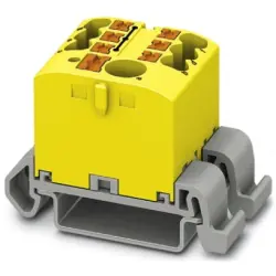 Distribution block, push-in connection, 0.14-4.0 mm², 7 pole, 24 A, 8 kV, yellow, 3273204
