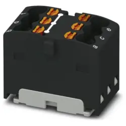 Distribution block, push-in connection, 0.14-2.5 mm², 6 pole, 17.5 A, 6 kV, black, 3002781