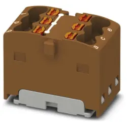 Distribution block, push-in connection, 0.14-2.5 mm², 6 pole, 17.5 A, 6 kV, brown, 3002774