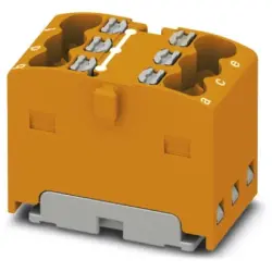 Distribution block, push-in connection, 0.14-2.5 mm², 6 pole, 17.5 A, 6 kV, orange, 3002792