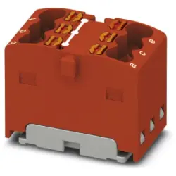 Distribution block, push-in connection, 0.14-2.5 mm², 6 pole, 17.5 A, 6 kV, red, 3002765