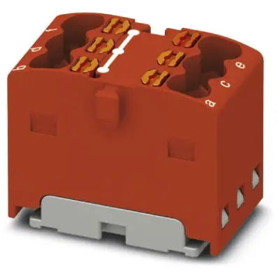 Distribution block, push-in connection, 0.14-2.5 mm², 6 pole, 17.5 A, 6 kV, red, 3002765 - 1