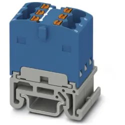 Distribution block, push-in connection, 0.14-2.5 mm², 6 pole, 17.5 A, 6 kV, blue, 3002919