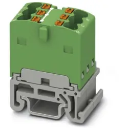 Distribution block, push-in connection, 0.14-2.5 mm², 6 pole, 17.5 A, 6 kV, green, 3002963