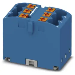 Distribution block, push-in connection, 0.14-4.0 mm², 6 pole, 24 A, 6 kV, blue, 3273266