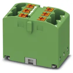 Distribution block, push-in connection, 0.14-4.0 mm², 6 pole, 24 A, 6 kV, green, 3273272