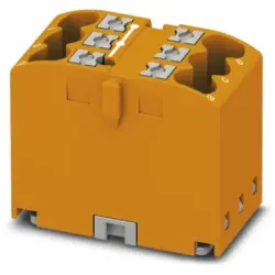 Distribution block, push-in connection, 0.14-4.0 mm², 6 pole, 24 A, 6 kV, orange, 3273282