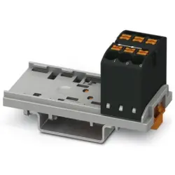 Distribution block, push-in connection, 0.14-4.0 mm², 6 pole, 24 A, 8 kV, black, 3273014