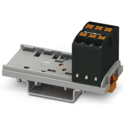 Distribution block, push-in connection, 0.14-4.0 mm², 6 pole, 24 A, 8 kV, black, 3273014 - 1