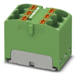 Distribution block, push-in connection, 0.2-6.0 mm², 6 pole, 32 A, 6 kV, green, 3273798