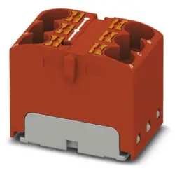 Distribution block, push-in connection, 0.2-6.0 mm², 6 pole, 32 A, 6 kV, red, 3273794