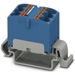 Distribution block, push-in connection, 0.2-6.0 mm², 6 pole, 32 A, 6 kV, blue, 3273660