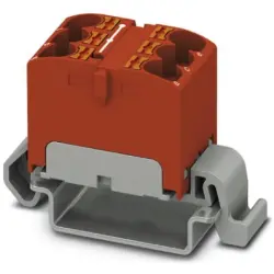 Distribution block, push-in connection, 0.2-6.0 mm², 6 pole, 32 A, 6 kV, red, 3273662