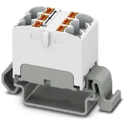 Distribution block, push-in connection, 0.2-6.0 mm², 6 pole, 32 A, 6 kV, white, 3273670
