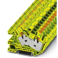 Protective conductor terminal, push-in connection, 0.5-16 mm², 76 A, 6 kV, yellow/green, 3214024
