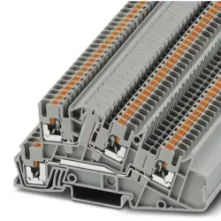 Installation terminal block, push-in connection, 0.14-4.0 mm², 24 A, 6 kV, gray, 3213945