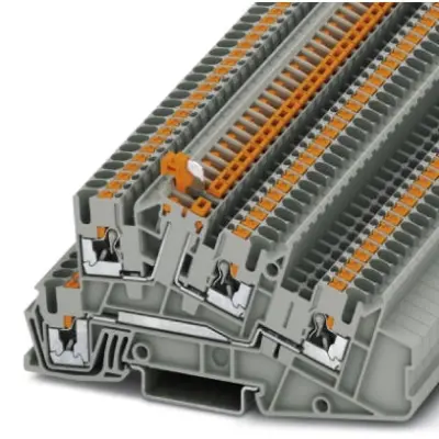 Installation terminal block, push-in connection, 0.14-4.0 mm², 24 A, 6 kV, gray, 3213958 - 1