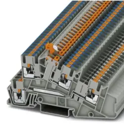 Installation terminal block, push-in connection, 0.14-4.0 mm², 24 A, 6 kV, gray, 3213956