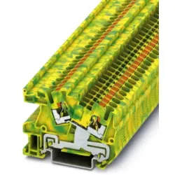 Protective conductor terminal, push-in connection, 0.14-4.0 mm², 24 A, 8 kV, yellow/green, 3213962