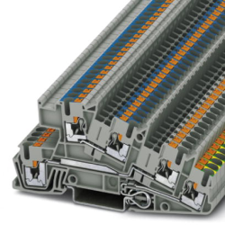 Protective conductor terminal, push-in connection, 0.14-4.0 mm², 24 A, 6 kV, gray, 3213950