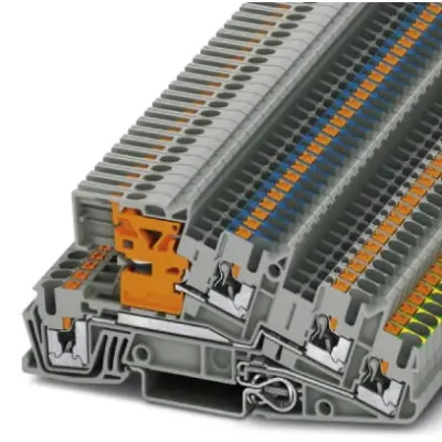Protective conductor terminal, push-in connection, 0.14-4.0 mm², 24 A, 6 kV, gray, 3213946 - 1