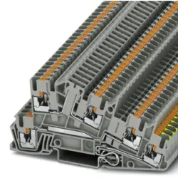 Protective conductor terminal, push-in connection, 0.14-4.0 mm², 24 A, 6 kV, gray, 3213960