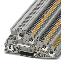 Protective conductor terminal, push-in connection, 0.14-4.0 mm², 24 A, 6 kV, gray, 3213937